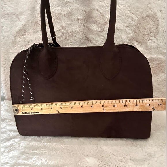 White Mountain Brown Suede Satchel - Picture 6 of 8